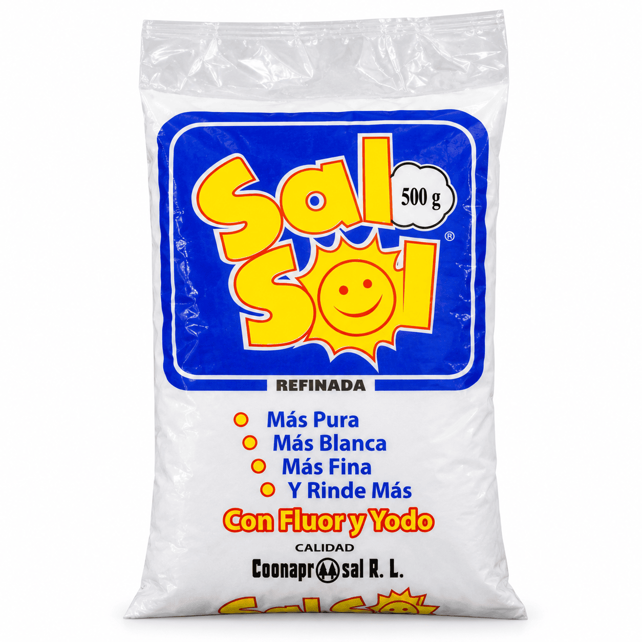 Sal Sol Refinada 500 g para cocinar y sazonar alimentos
