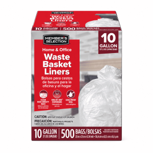 Member's Selection Bolsas para Basura 37 L 10 gal 500 unidades