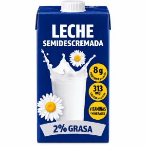 Leche Semidescremada Dos Pinos 250 ml caja individual