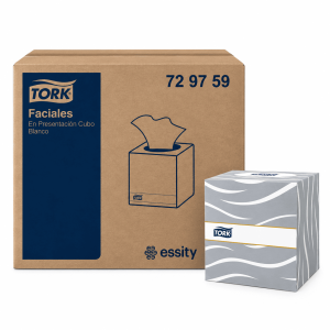 Tork Pañuelo Facial Cubo Premium de 2 capas