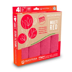 MICROWIPER MULTI RED PACK paño de microfibra rojo para limpieza profesional